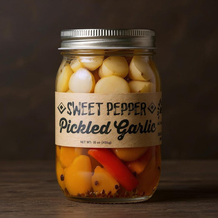 Sweet Pepper Pickled Garlic